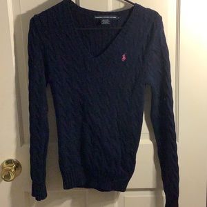 Navy Ralph Lauren cable knit sweater